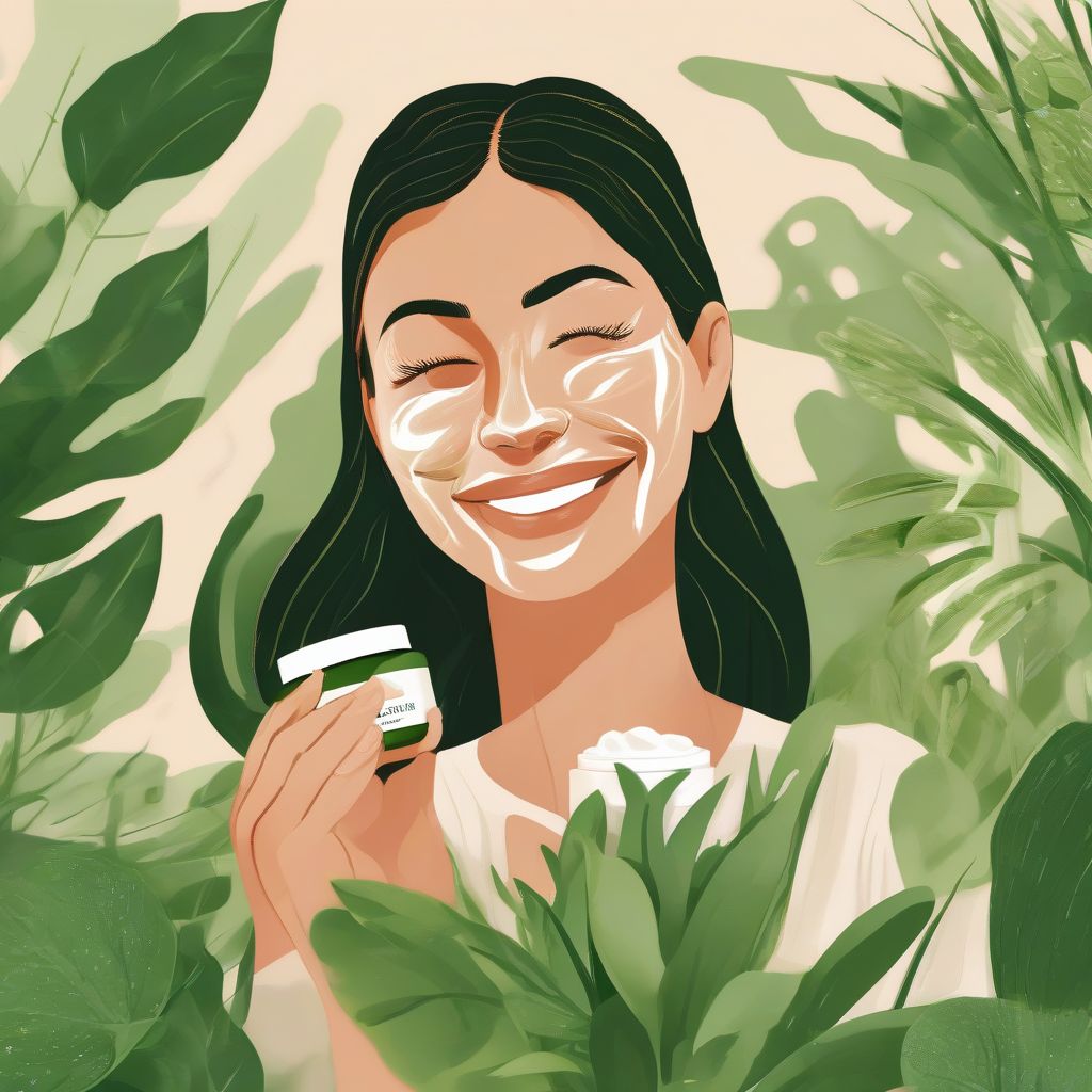 Woman Applying Eco-Friendly Face Cream